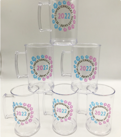 Caneca Chopp Acrílica 300ml personalizada com design exclusivo